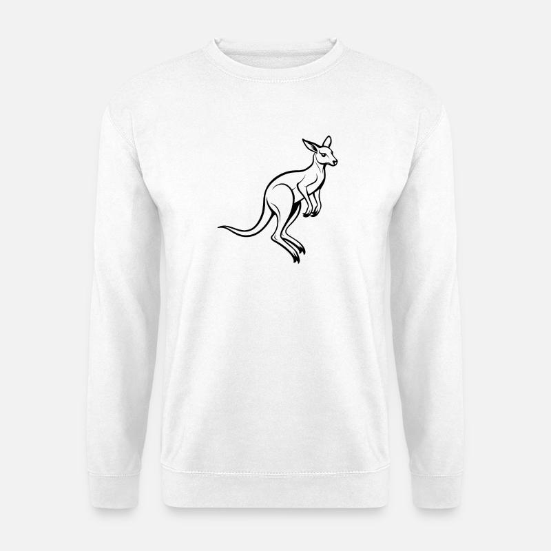Känguru-Springen - Unisex Pullover - Weiß