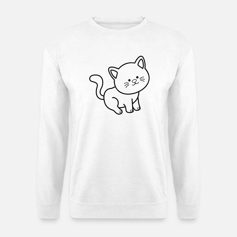 Chat Chat - Sweat-shirt Unisexe - blanc