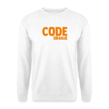 Code Oranje - Nederland - Netherlands Niederlande - Unisex Pullover - Weiß - Vorne