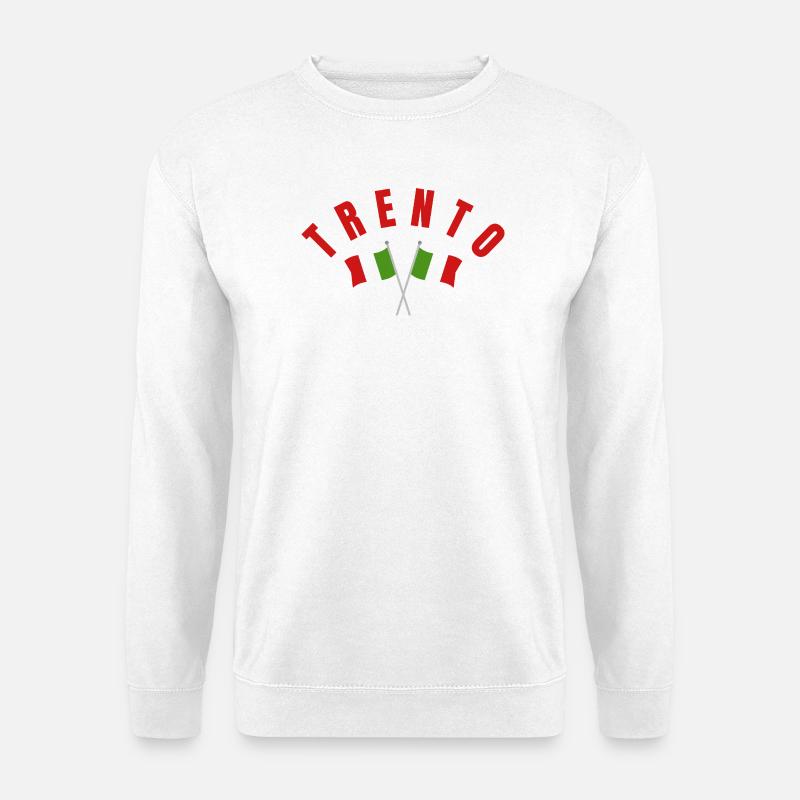 Trento-Emblem der italienischen Flagge - Unisex Pullover - Weiß