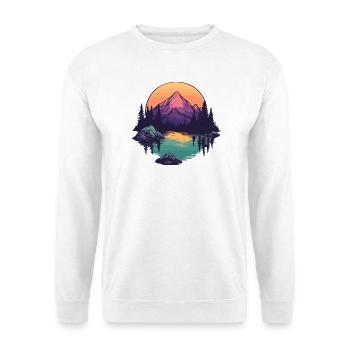 Berge Natur - Unisex Pullover - Weiß - Vorne