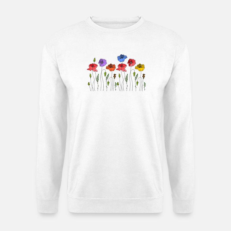 Blumen - Unisex Pullover - Weiß