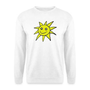 Lächelnde Cartoon-Sonne Kinder - Unisex Pullover - Weiß - Vorne