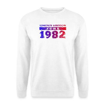 44. Geburtstag Limited Edition 06/1982 - Unisex Pullover - Weiß - Vorne