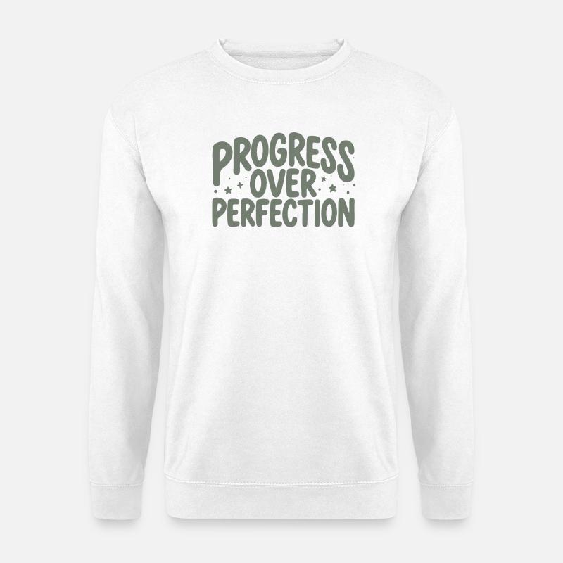 Progress counts | Motivation - Unisex Sweatshirt - white