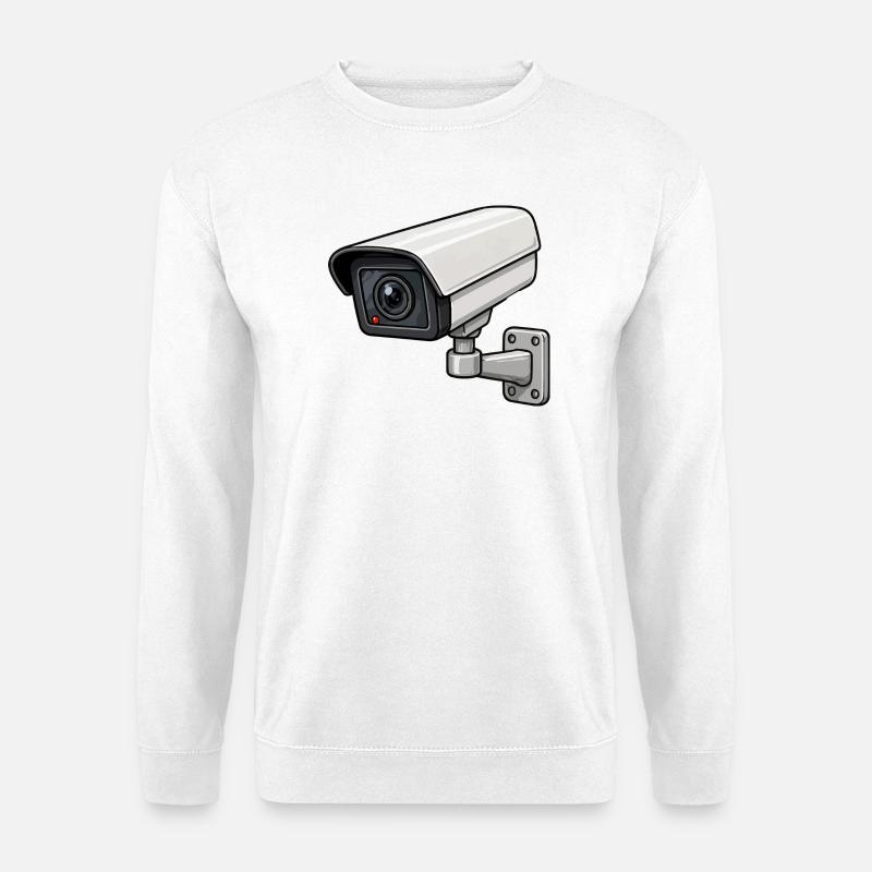 Security Camera Illustration - Unisex Sweatshirt - white