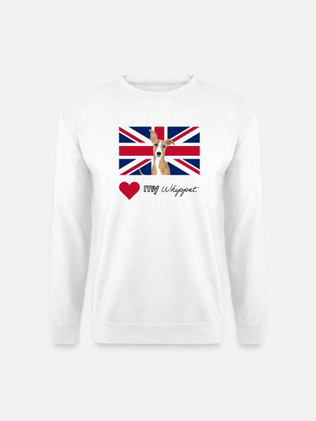 LUVMYWHIPPET (Schwarz) - Unisex Pullover - Weiß
