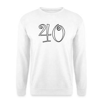 40. 40 YEARS. 40th ANNIVERSARY. 40 YEARS ANNIVERSARY. - Unisex Sweatshirt - white - Front