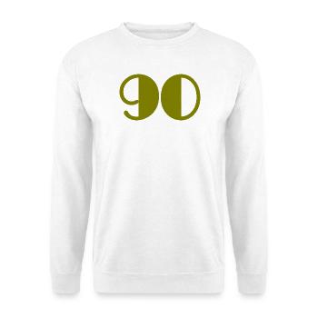 90. 90 ANS. 90e ANNIVERSAIRE. ANNIVERSAIRE 90 ANS. - Sweat-shirt Unisexe - blanc - Devant