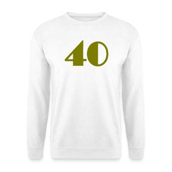 40. 40 YEARS. 40th ANNIVERSARY. 40 YEARS ANNIVERSARY. - Unisex Sweatshirt - white - Front