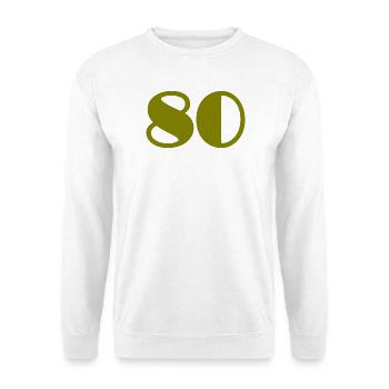 80. 80 YEARS. 80th ANNIVERSARY. 80 YEARS ANNIVERSARY. - Unisex Sweatshirt - white - Front