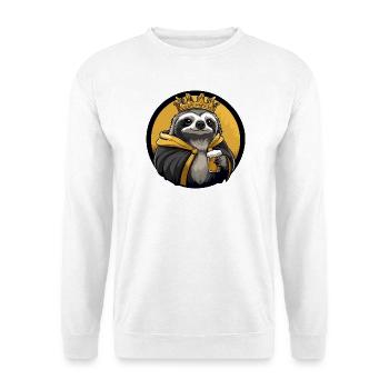 Faultier Bier Lustig - Unisex Pullover - Weiß - Vorne