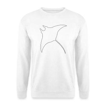 Rai manta - Sweat-shirt Unisexe - blanc - Devant
