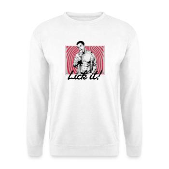 Retro Pop Art: Eiscreme Pose - Unisex Pullover - Weiß - Vorne