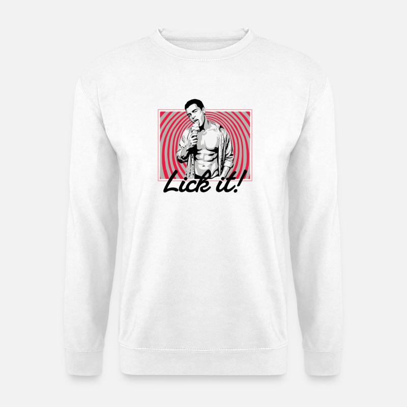 Retro Pop Art: Eiscreme Pose - Unisex Sweatshirt - white