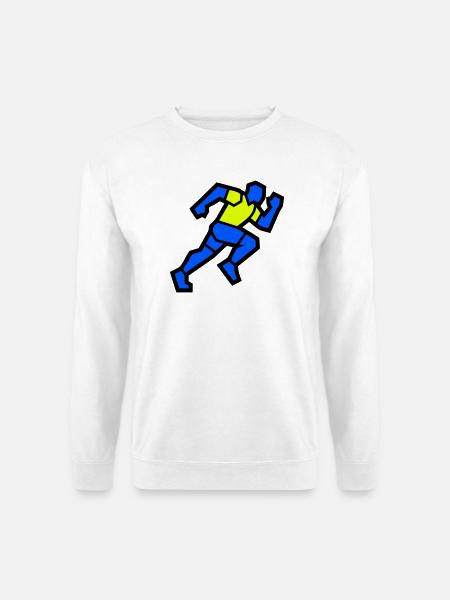 Fast Polygon Runner Marathon Team - Unisex Sweatshirt - white