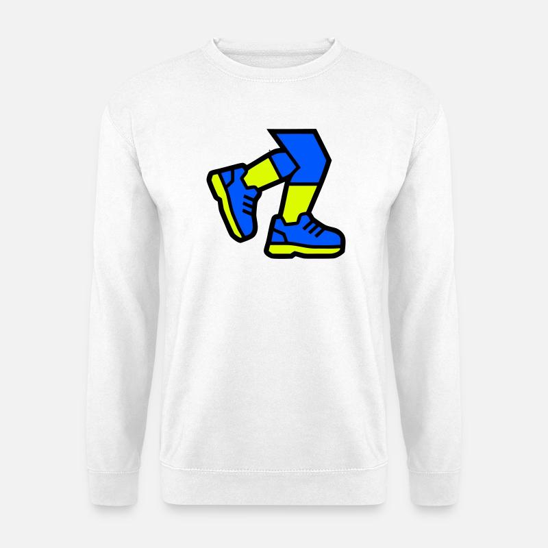 Dynamische Läufer Beine Joggen - Unisex Pullover - Weiß