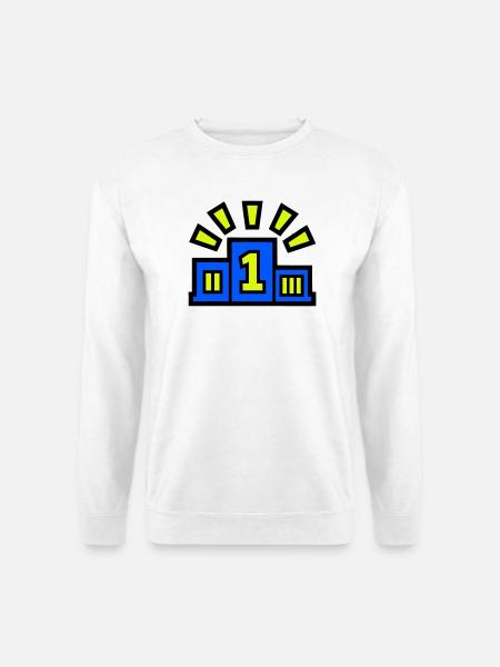 Winner Podium Place 1 Champion - Unisex Sweatshirt - white