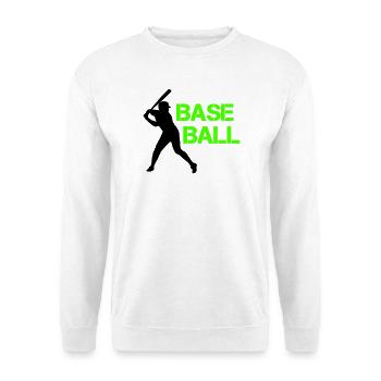 Baseball Neon Grunge Schrift - Unisex Pullover - Weiß - Vorne