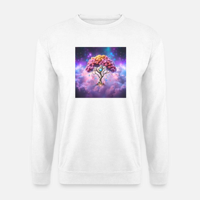 Cosmic Gem Tree - Unisex Sweatshirt - white