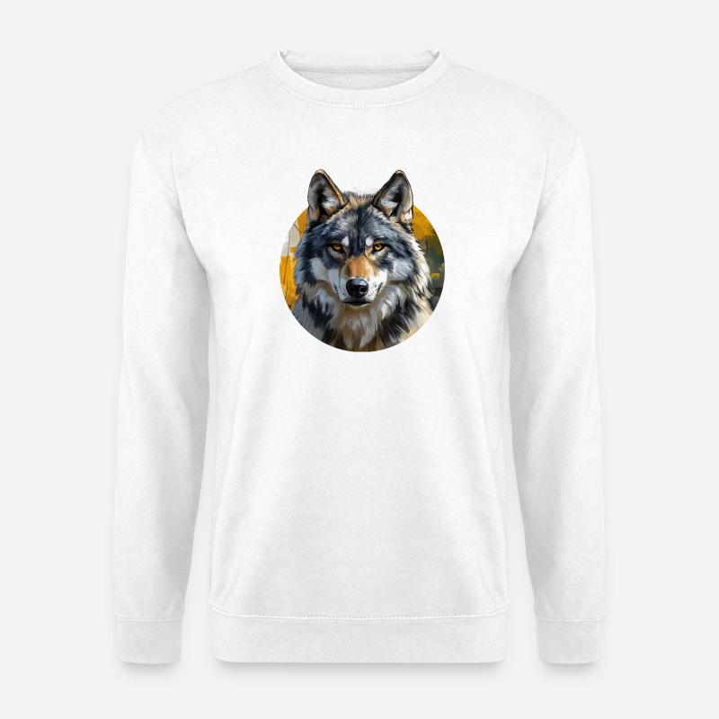 Wolf-Design - Unisex Pullover - Weiß