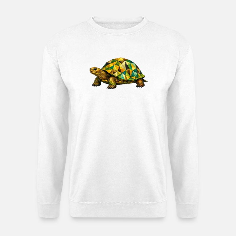 Geometrische Schildkröte - Unisex Pullover - Weiß