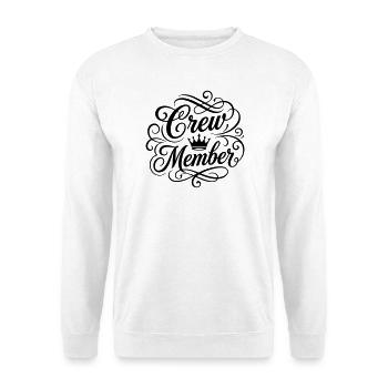 Crew Mitglied Krone - Unisex Pullover - Weiß - Vorne
