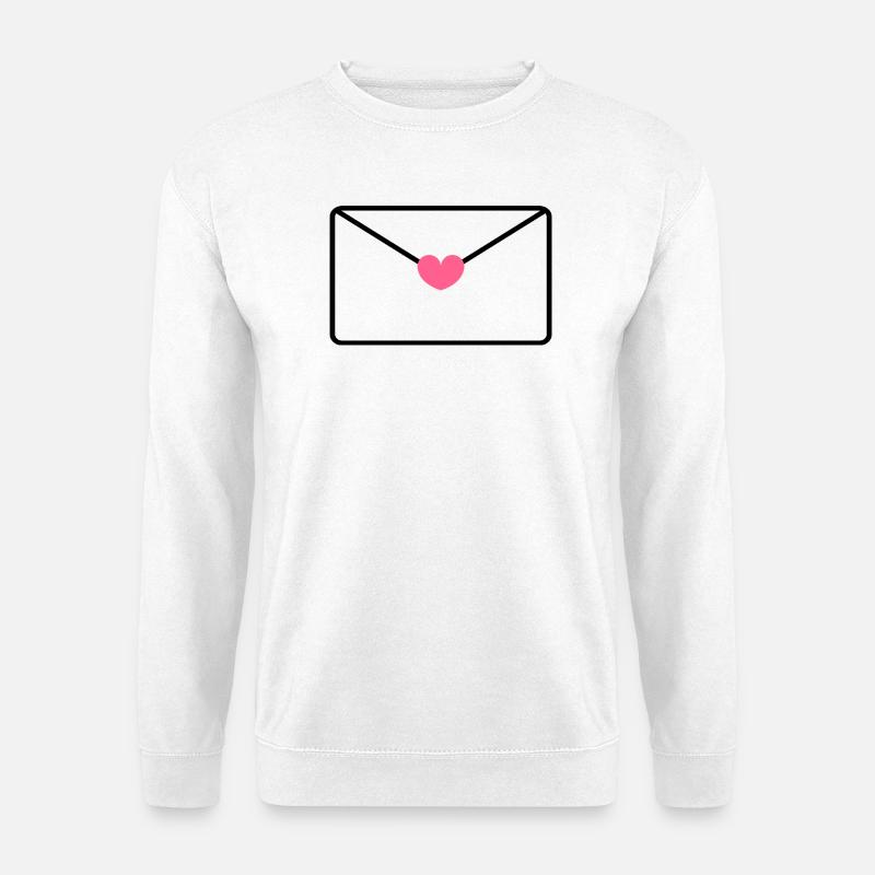Envelope With Heart - Unisex Sweatshirt - white