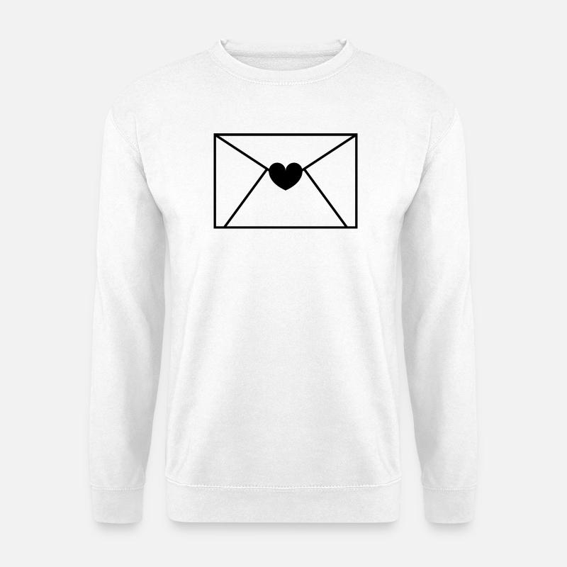 Envelope Heart Letter - Unisex Sweatshirt - white
