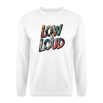 Tuning Spruch Low and Loud Camo Design - Unisex Sweatshirt - white - Front