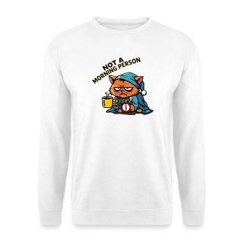 Katzenmuffel im Morgenmantel - Sweat-shirt Unisexe - blanc - Devant