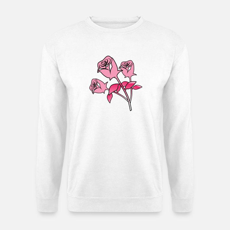 Rosen - Unisex Pullover - Weiß