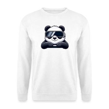 Cool Panda Cartoon VR Gamer Relax Relax - Unisex Sweatshirt - white - Front