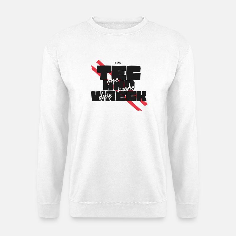 Tec & Wreck Scuba Diving Technical Diver - Unisex Sweatshirt - white