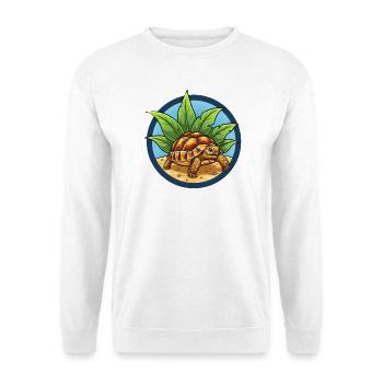 Ägyptische Landschildkröte  - Unisex Pullover - Weiß - Vorne