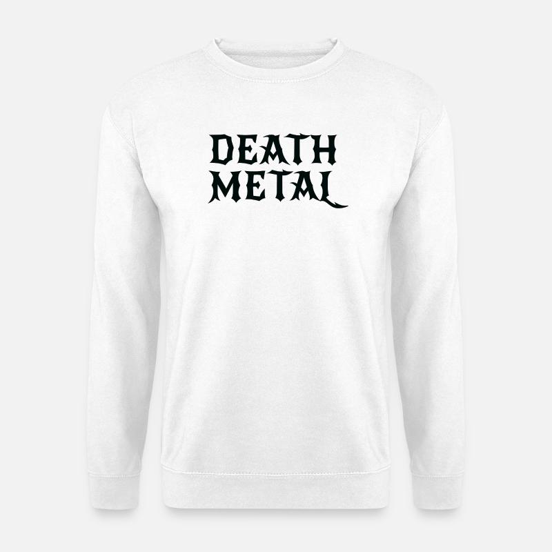 Death Metal fettes Logodesign - Unisex Pullover - Weiß