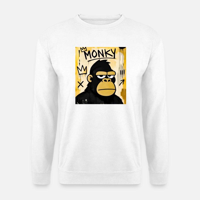 Monky Graffiti Ape - Unisex Sweatshirt - white