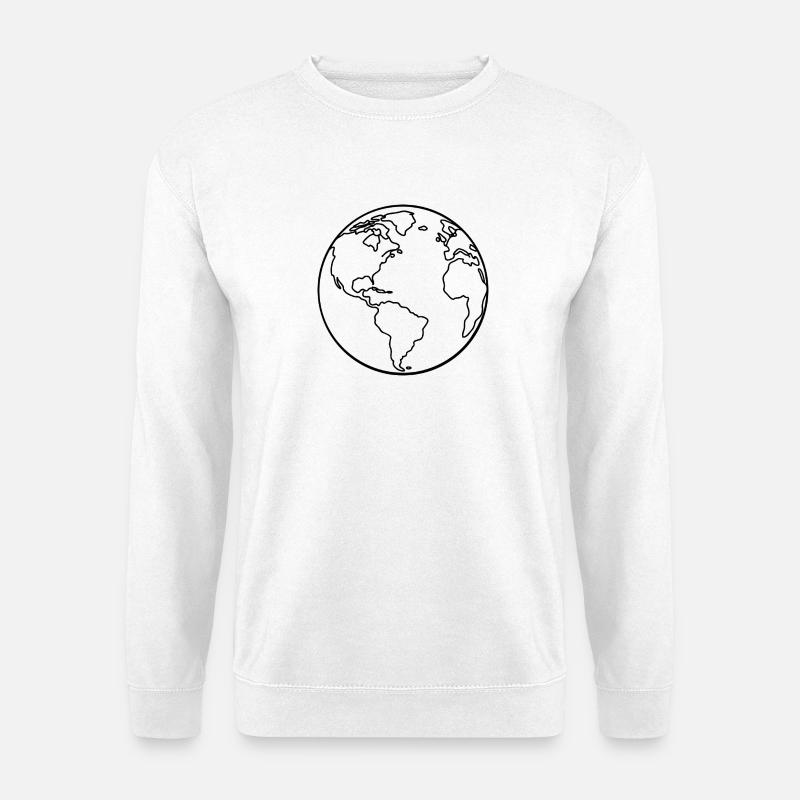 Erdumriss - Unisex Pullover - Weiß