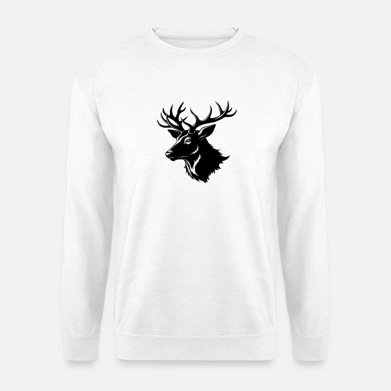 Elchkopfform - Unisex Pullover - Weiß