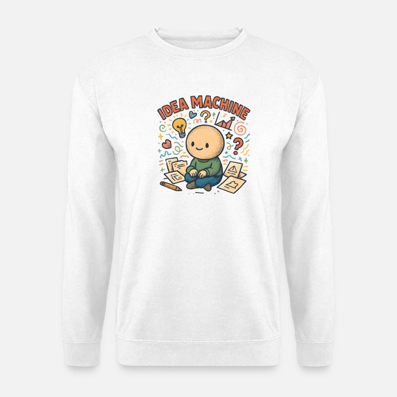 Idea Machine: Creative Brain Game - Unisex Sweatshirt - white