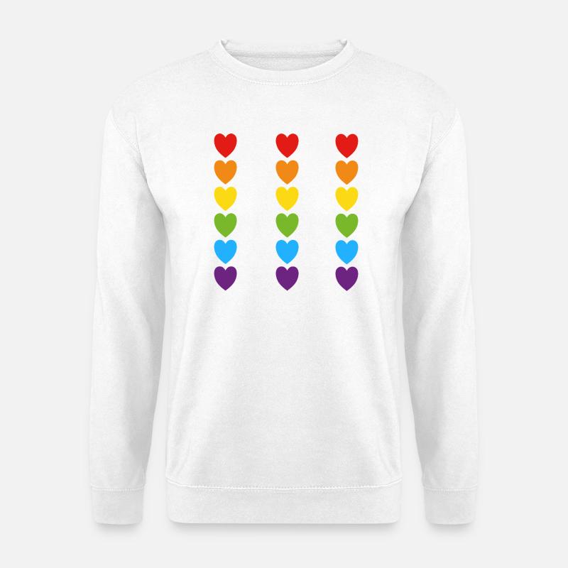 Pride Rainbow Hearts - Unisex Sweatshirt - white