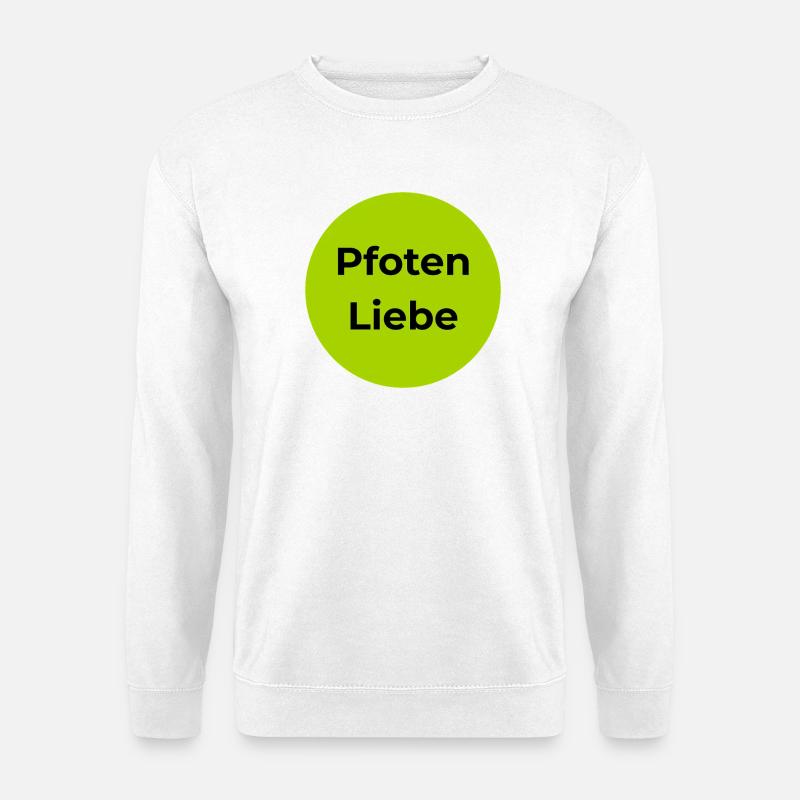 Pfoten Liebe Kreisdesign - Unisex Pullover - Weiß