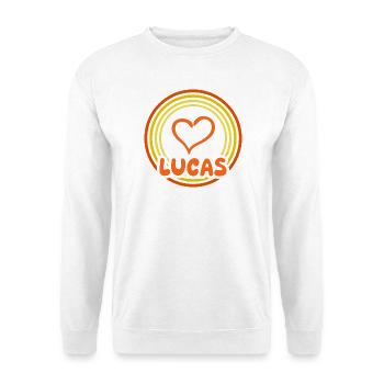 Lucas - Unisex Pullover - Weiß - Vorne - Alina (178cm) & Michal (187cm)