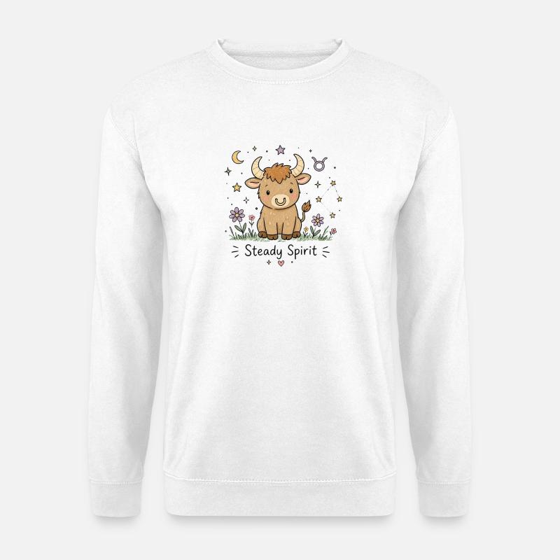 Astro-Stier – Steady Spirit - Unisex Pullover - Weiß