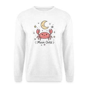 Astro Cancer – Enfant de la Lune - Sweat-shirt Unisexe - blanc - Devant