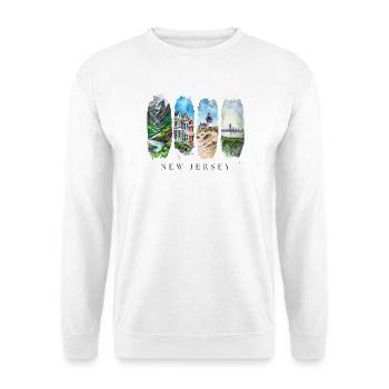 New Jersey Travel Design – Garden State & Jersey S - Unisex Sweatshirt - white - Front