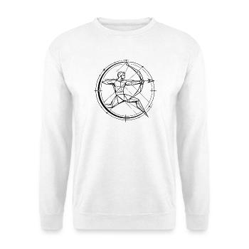 Schütze Sternzeichen – Ziel & Freihei - Unisex Pullover - Weiß - Vorne