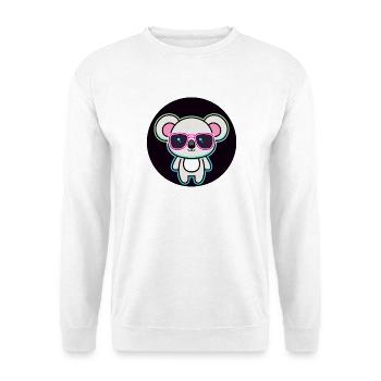 Koala Kawaii Neon and Pink Glasses - Unisex Sweatshirt - white - Front