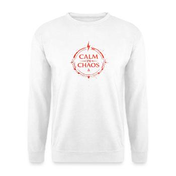 Calm in Chaos - Unisex Pullover - Weiß - Vorne - Alina (178cm) & Michal (187cm)
