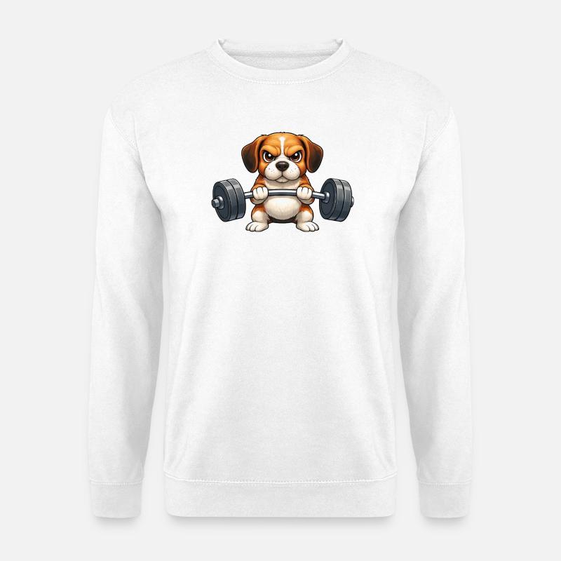 Great Dane Dumbbell Hero - Unisex Sweatshirt - white